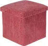 Taburet s úložným prostorem 38 x 38 x 38 cm růžová Náhled obrázku produktu 1