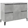 vidaXL Armoire sous lavabo gris béton 80x33x60 cm Bois Voir les images du produit 1