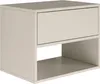 A neutral studio shot of a modern nightstand. Voir les images du produit