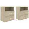 vidaXL Nočné stolíky 2 ks Dub Sonoma 50x32x60 cm Náhľad obrázku produktu 2