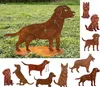 Edelrost Hund Labrador 85x61cm auf Platte Edelrost Produktbild-Vorschau 1