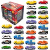 A collection of toy cars displayed in a box and arranged in rows. Podgląd zdjęcia produktu