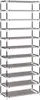 Schuhschrank Grau 60x30x166 cm Stoff Produktbild-Vorschau 6