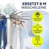 Séchoir à linge EASYmaxx 112 x 125 cm blanc/gris Voir les images du produit 5