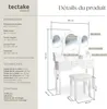 Coiffeuse avec 3 miroirs 7 tiroirs - blanc Voir les images du produit 6