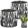 KOTARBAU® 2er Set Keramik Blumentopf Übertopf Glasiert Produktbild-Vorschau 1