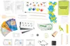 A collection of items for a science experiment kit, laid out on a white background. Produktbild-Vorschau