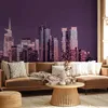 Vlies Fototapete - Purple night over Manhattan - cityscape Produktbild-Vorschau 1