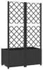 vidaXL Jardinière avec treillis noir 80x40x136 cm PP Voir les images du produit 4