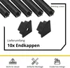 5x A19 LED Profil 2m - Schwarz inkl. Abdeckung schwarz, Produktbild-Vorschau 3