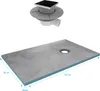 Receveur de Douche à Carreler 140x90 cm avec Bondes à Voir les images du produit 4