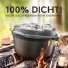 BBQ Dutch Oven Set [7L] – Eingebrannter Feuertopf aus Produktbild-Vorschau 5