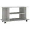 Mobile TV con rotelle grigio cemento 80x40x45 cm materiale Anteprima dell’immagine prodotto 1