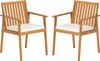 COSTWAY Sedie da giardino in legno di acacia, set da 2, Anteprima dell’immagine prodotto 1