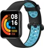 Strap-it Redmi Watch 2 (Lite) Sportarmband (Schwarz/Blau) Produktbild-Vorschau 1