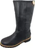 A black leather boot is shown against a white background. Voir les images du produit