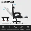 Gaming-Stuhl ergonomisch, Lendenstütze, Kunstleder, bequem, Produktbild-Vorschau 2