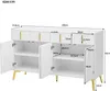 Merax Sideboard mit Goldgriffen, Kommode mit 4 Türen und 4 Produktbild-Vorschau 7