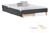 Lit Rembourré avec Matelas 140x200 cm 2 Tiroirs Sommier à Voir les images du produit 3