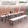 Bierzeltgarnitur 3 teilig weiß Festzeltgarnitur 180x75cm Produktbild-Vorschau 3