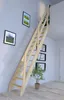Raumspartreppe Fichte 2000 gerade-Holzgeländer (2 Produktbild-Vorschau 2