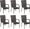vidaXL Chaises de jardin empilables 2 pcs. Poly rotin noir Voir les images du produit 15