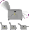 Hochwertig Massagesessel Elektrisch Wolkengrau Stoff Produktbild-Vorschau 7