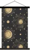 MuchoWow® Textilposter Muster - Sonne - Mond - Gold 40x60 Produktbild-Vorschau 1