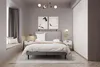 TRADA Calma Boxspringbett 200x200 mit LED Grau Velour-Stoff Produktbild-Vorschau 2