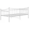 vidaXL Schlafsofa Bettgestell Weiß Metall 90x200 cm Produktbild-Vorschau 10