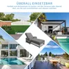 Merax 2er Outdoor-Liegen aus Rattan, Gartenmöbel mit 4-fach Produktbild-Vorschau 8