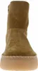 A close-up front view of a brown suede boot with a thick sole. Voir les images du produit