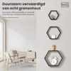 IvoQ Hexagon Wandregale – Schwarz – 3er Set – Schwebende Produktbild-Vorschau 3