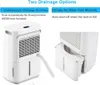 Two drainage options for a dehumidifier are shown. Anteprima dell’immagine prodotto