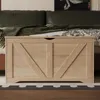 Veľká drevená úložná debna, svetlohnedá, rozmery 100 cm Náhľad obrázku produktu 2