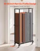 A rolling cart filled with stacked chairs is positioned in a doorway. Voir les images du produit