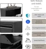 Furni24 Metall Schuhschrank Schwarz schmal – Schuhkipper Produktbild-Vorschau 2