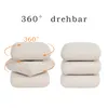 Duhome Sitzhocker aus Bouclé Polsterhocker 360° Drehbar Produktbild-Vorschau 5