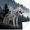 MuchoWow® Poster Wolf - Tier - Wald 50x50 cm - Produktbild-Vorschau 1