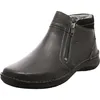 A single black leather boot is shown against a white background. Voir les images du produit