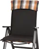 A close-up view of a chair cushion with a plaid pattern. Produktbild-Vorschau