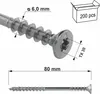 Viti di regolazione Klimas bianche 6x80 - 200 pz. Anteprima dell’immagine prodotto 3