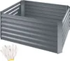 A raised garden bed and a pair of gardening gloves. Náhled obrázku produktu