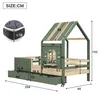 Hausbett Kinderbett 90x200 cm mit Dach, Fenster, Produktbild-Vorschau 4