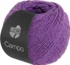 A ball of purple yarn with a black label. Produktbild-Vorschau