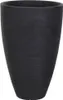 A tall, dark gray, textured planter pot. Voir les images du produit