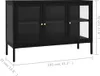 vidaXL Kredens czarny 70x35x70 cm stal i szkło Podgląd zdjęcia produktu 8