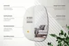 Unregelmäßiger Designspiegel – organische Form – 55,1 x Produktbild-Vorschau 4
