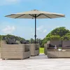 HI Sonnenschirm Aluminium Beige 3 m UV50+ Produktbild-Vorschau 4