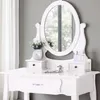 Comodino con specchio e sgabello, 3 cassetti incl. 2 Anteprima dell’immagine prodotto 4